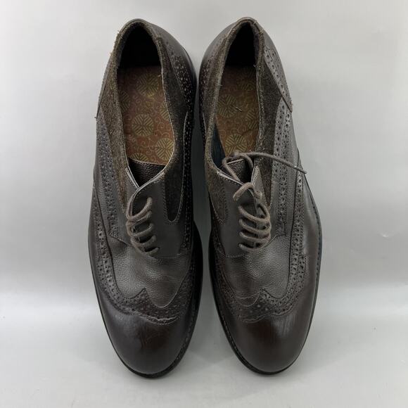Jones Shoe Makers Handmade Dress Shoes Men Size 10.5 Brown Wingtip Brogue Oxford main image 5